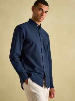 Sale Joules Oxford Long Sleeve Classic Fit Shirt Navy