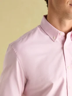 Hot Joules Oxford Long Sleeve Classic Fit Shirt Pink