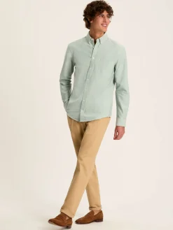 Online Joules Oxford Sage Green Long Sleeve Classic Fit Shirt SageGreen