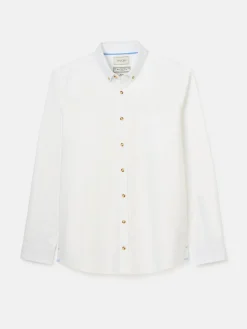 Hot Joules Oxford Long Sleeve Classic Fit Shirt White