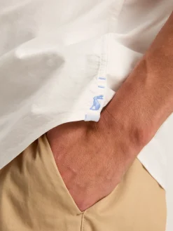 Outlet Joules Oxford Short Sleeve Classic Fit Shirt White