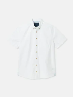 Outlet Joules Oxford Short Sleeve Classic Fit Shirt White