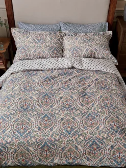 Best Joules Paisley 100% Cotton Bedding Set Blue