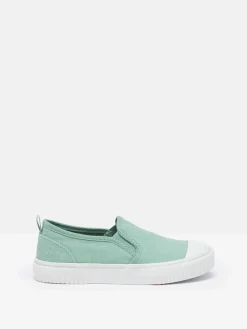 Outlet Joules Peasy Slip On Plimsolls Green