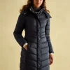 New Joules Pembury Navy Blue Showerproof Longline Padded Coat With Hood NavyBlue