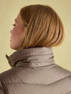 Sale Joules Pembury Showerproof Longline Padded Coat With Hood Neutral