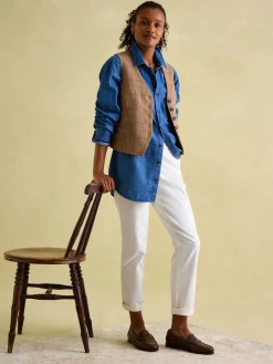 New Joules Penrose Tweed Waistcoat Check