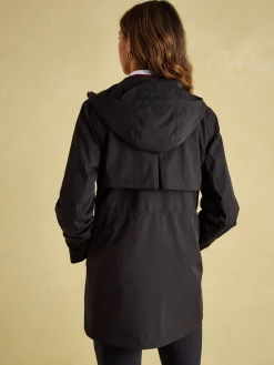 New Joules Portwell Waterproof Raincoat With Hood Black