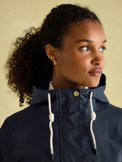 Online Joules Portwell Navy Blue Waterproof Raincoat With Hood NavyBlue