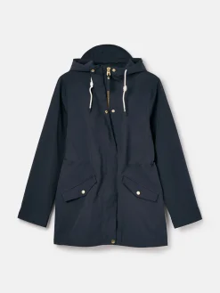 Online Joules Portwell Navy Blue Waterproof Raincoat With Hood NavyBlue