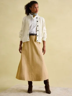 Clearance Joules Rafferty Cable Knit Cardigan Cream