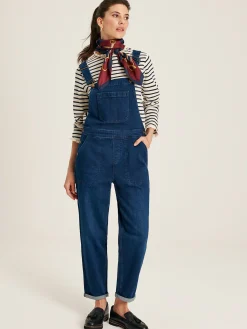 New Joules Rampling Denim Dungarees Blue
