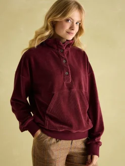 Hot Joules Renee Corduroy Sweatshirt Burgundy