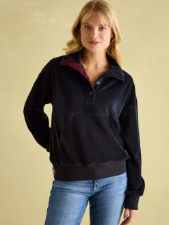 Clearance Joules Renee Navy Blue Corduroy Sweatshirt NavyBlue