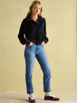 Clearance Joules Renee Navy Blue Corduroy Sweatshirt NavyBlue