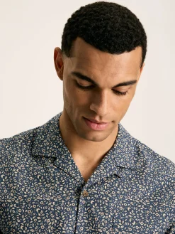 Discount Joules Revere Blue Floral Printed Short Sleeve Shirt BlueFloral