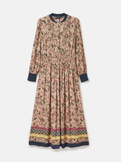 Outlet Joules Rosa Printed Maxi Shirt Dress Multi