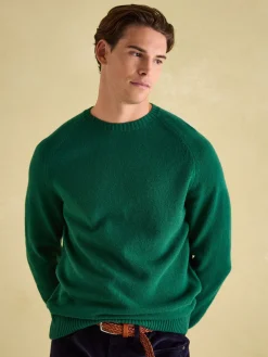 Best Joules Rowley Lambswool Crew Neck Jumper Green