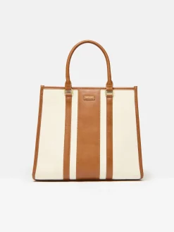 Sale Joules Rushbury Tote Bag Tan/Ecru