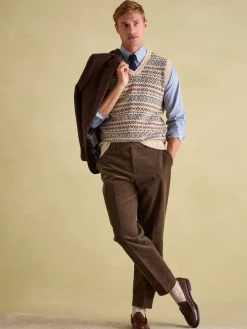 Online Joules Rust Brown Slim Fit Herringbone Blazer RustBrown