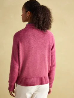 Outlet Joules Rutland Applique Knitted Jumper Pink