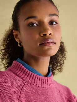 Outlet Joules Rutland Applique Knitted Jumper Pink