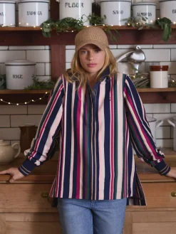 Best Joules Sammie Multi Striped Heavyweight Cotton Rugby Shirt MultiStriped