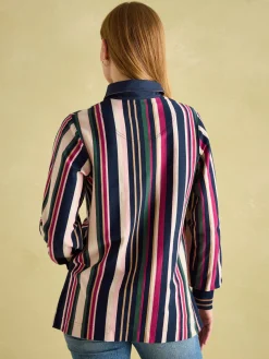 Best Joules Sammie Multi Striped Heavyweight Cotton Rugby Shirt MultiStriped