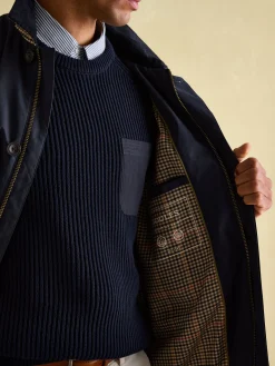 New Joules Sandford Navy Blue Waterproof Raincoat NavyBlue