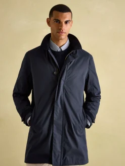 New Joules Sandford Navy Blue Waterproof Raincoat NavyBlue