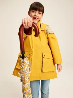 New Joules Seacombe Waterproof Hooded Raincoat with Cape Yellow