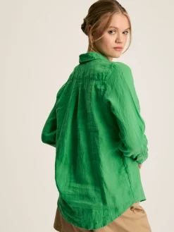 Sale Joules Selene 100% Linen Shirt Green