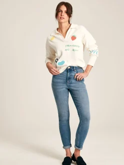 Sale Joules Set Match Jumper with Tennis Embroidery Cream