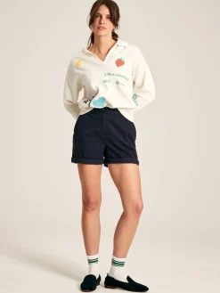 Sale Joules Set Match Jumper with Tennis Embroidery Cream