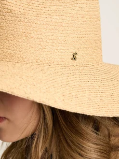 Online Joules Seville Straw Fedora Hat Natural