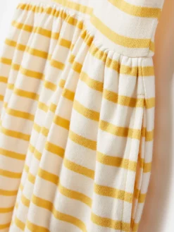 Discount Joules Skye Yellow Striped Jersey T-Shirt Dress YellowStriped