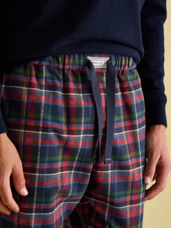 Online Joules Sleeper Checked Pyjama Bottoms Navy