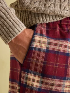 Online Joules Sleeper Checked Pyjama Bottoms Red