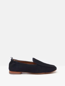 Joules Sloane Narrow Fit Navy Blue Suede Loafers NavyBlue