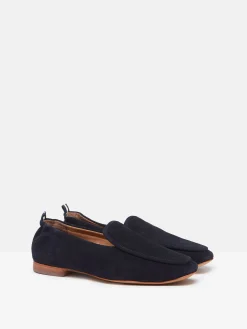 Joules Sloane Narrow Fit Navy Blue Suede Loafers NavyBlue