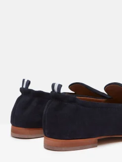 Joules Sloane Narrow Fit Navy Blue Suede Loafers NavyBlue
