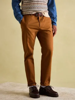 Joules Stamford Slim Fit Chinos Brown