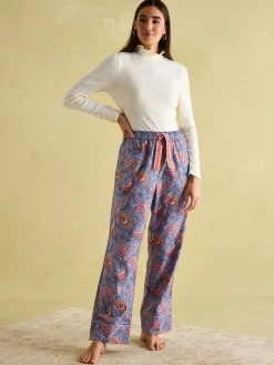 Sale Joules Stella Cotton Pyjama Bottoms Blue