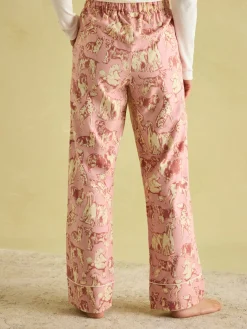 New Joules Stella Cotton Pyjama Bottoms Pink