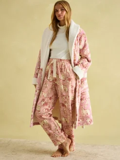 New Joules Stella Cotton Pyjama Bottoms Pink