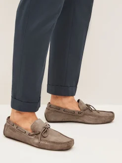 New Joules Suede Driver Shoes Stone