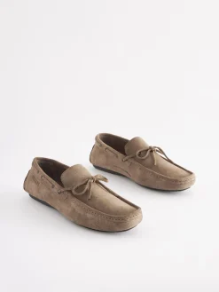 New Joules Suede Driver Shoes Stone