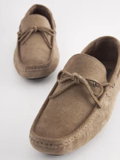 New Joules Suede Driver Shoes Stone