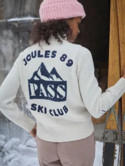 Hot Joules Summit Quarter Zip Ski Jumper Cream