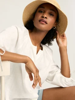 Best Joules Sylvie Tie Cuff Blouse White